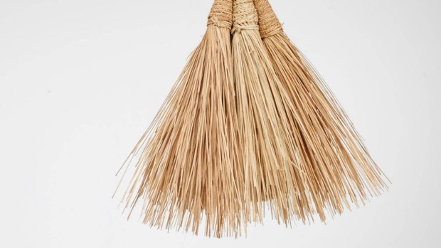 Bamboo sweeper, $25.