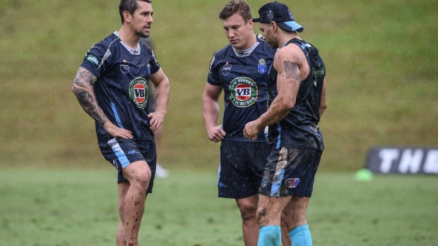 All business: The Blues are staying dry in the wet this week.