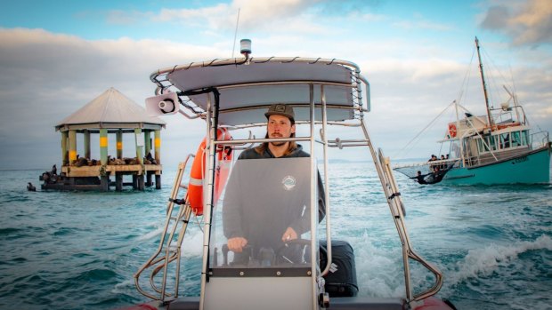 Victoria, James ''Murph'' Murphy, captain and owner of Sea All Dolphins Swims in Port Philip Bay.