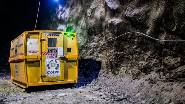 The temporary lab, in one of the Stawell mine's tunnels, will be replaced once the new lab is completed in 2017.