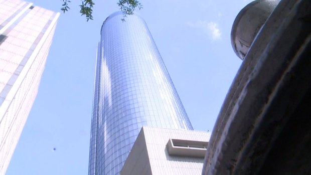 The Sun Dial restaurant sits atop the Westin Peachtree Plaza in Atlanta.