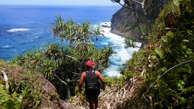 Pitcairn Island offers many secluded, rocky bays for visitors to explore.
