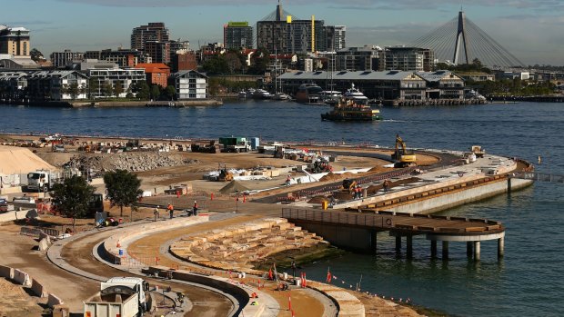 Income from the construction of Barangaroo South has boosted Lend Lease profits for the year. 