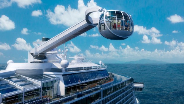Into the future: Royal Caribbean's Quantum of the Seas glass capsule observation deck.
