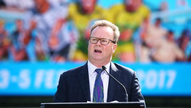 On the fence: Bill Pulver is unwilling to guarantee the number of Australian sides in Super Rugby next year.