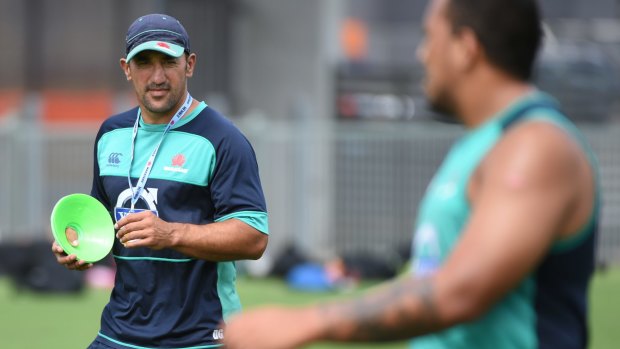 Right man for the job: Assistant Waratahs coach Daryl Gibson at training.