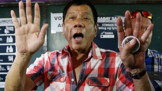 The outspoken Rodrigo Duterte.