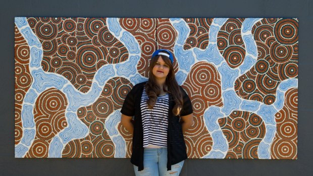 Christianaray Weetra, 23, used to be homeless after fleeing family violence. She is now studying art at RMIT.
