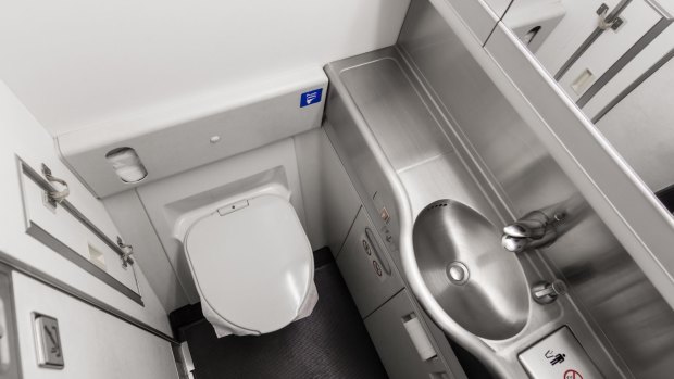 Airlines say new restrooms are just a few centimetres smaller than what passengers are used to. But it's not like the bathrooms were that big to begin with.