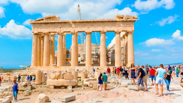 The Parthenon, Acropolis, Athens. Greece is the fastest-growing tourist destination in Europe.