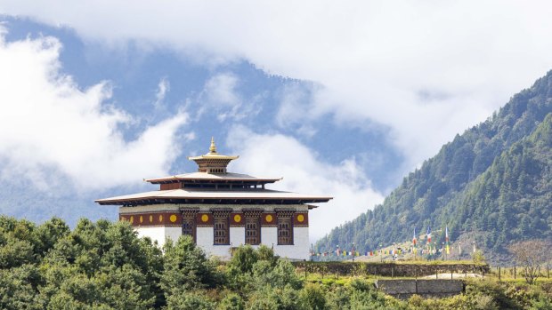 A Buddhist nunnery in the Phobjikha Valley.