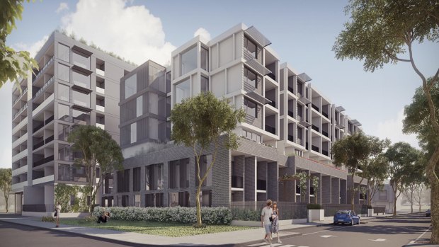 An artist's impression of apartments at the former Nine Network site in Willoughby.