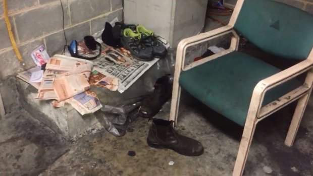 Footage obtained by the Transport Workers Union shows squalid conditions for workers at Sydney International Airport.