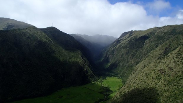 Condors nest in the canyon behind Hacienda Zuleta.