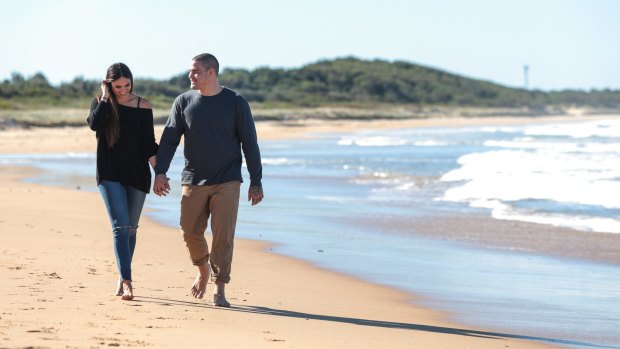 Through thick and thin: Russell Packer and his partner, Lara Wilcox.