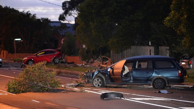 The scene of the crash in Northcote.