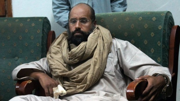 Saif al-Islam Gaddafi, the son of Libya's dictator, after his capture in November 2011. 