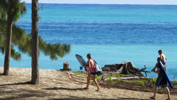 The beach near where President Barack Obama and the first family are spending time at Bellows Air Force Station, Hawaii, during their family vacation. 