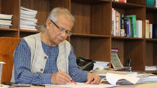 Professor Muhammed Yunus says businesses to think how they can solve social issues instead of simply profiting.