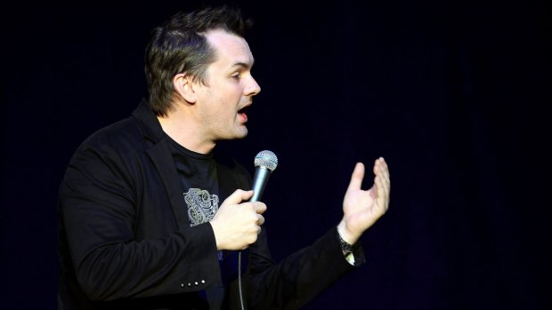 Comedian Jim Jefferies' shtick on gun control has been given a boost by coverage in <i>The Washington Post</i>.