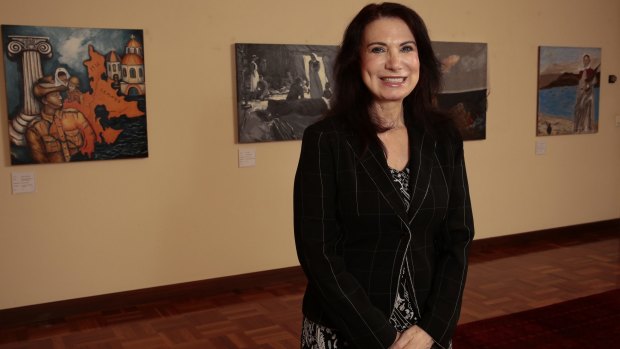 Greek Ambassadrice Eva (Eyvah) T Dafaranos has curated an art exhibition focusing on Lemnos and the Greek perspective on world War II as part of Windows to the World.