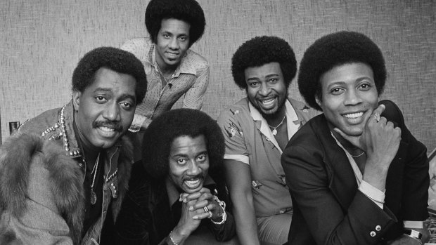 The Temptations, from left: Otis Williams, Melvin Franklin and Glenn Beonard. Back row from left, Richard Street and Dennis Edwards. 