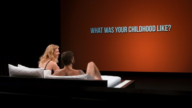 <i>Undressed</i>, the dating show on SBS in which Big Brother prompts participants.