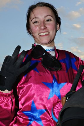 They come in threes: Katelyn Mallyon rode three winners at Caulfield on Saturday.