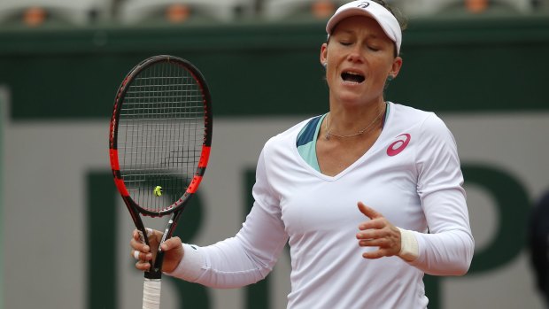 Shattered dreams: Sam Stosur went down in straight sets.