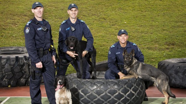 Newly appointed members of the Queensland dog squad.