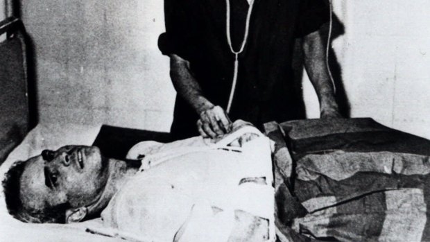 John McCain, as a prisoner of war, in a Hanoi hospital in 1967. 