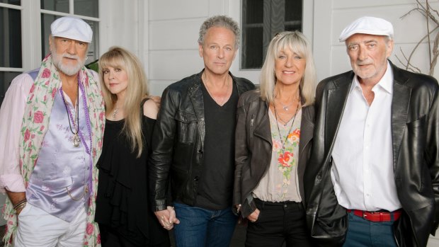Mac is back: Mick Fleetwood, Stevie Nicks, Lindsay Buckingham, Christine McVie and John McVie.