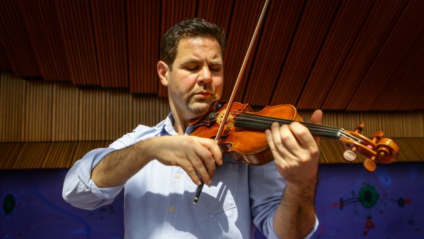 SSO concertmaster Andrew Haveron says the Guadagnini violin "has the sound of sunshine".