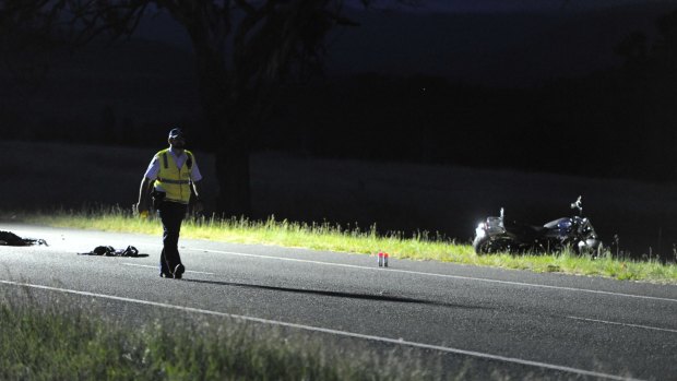 Scene of the fatal crash on the Monaro Highway.