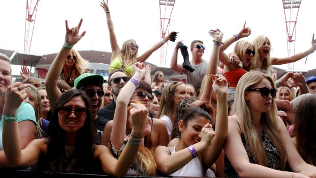 In the crowd: Revellers at the Big Day Out in January.