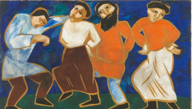 Natalia Goncharova, Peasants dancing, 1910-11, oil on canvas, National Gallery of Australia, Canberra, Purchased 1991.