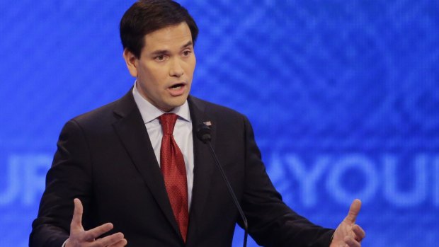 Marco Rubio makes his point – again – during Saturday's Republican debate.