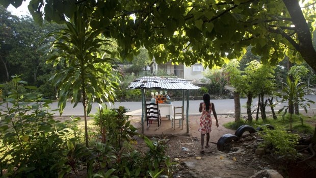 Artisan products: Elena Julienne sells sweets in Loma de Cabrera, Dominican Republic.