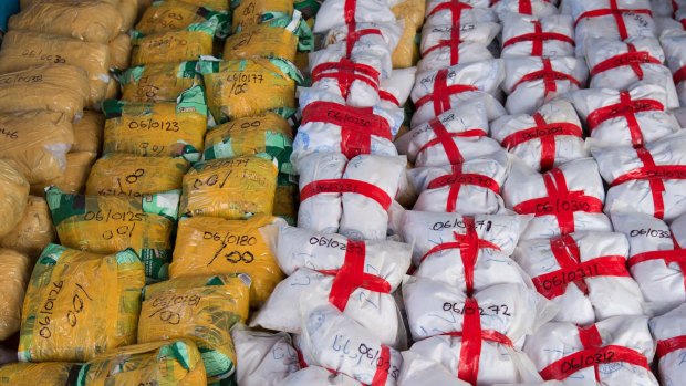 Parcels of heroin from a 915kg-seizure worth an estimated $274 million. 