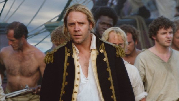Russell Crowe in Peter Weir's <i>Master And Commander</i>. Is he about to take the wheel on another maritime drama?