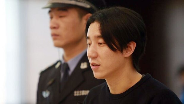 Jaycee Chan in court in Beijing.
