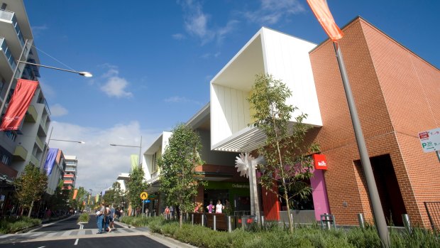 The main street in Rouse Hill Town Centre.