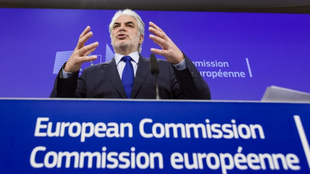 European Commissioner for Humanitarian Aid Christos Stylianides in Brussels on Wednesday. The EU wants to swiftly push through humanitarian aid proposal to deal with the refugee crisis.