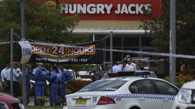 Alleged shooting at Hungry Jacks Hoxton Park.