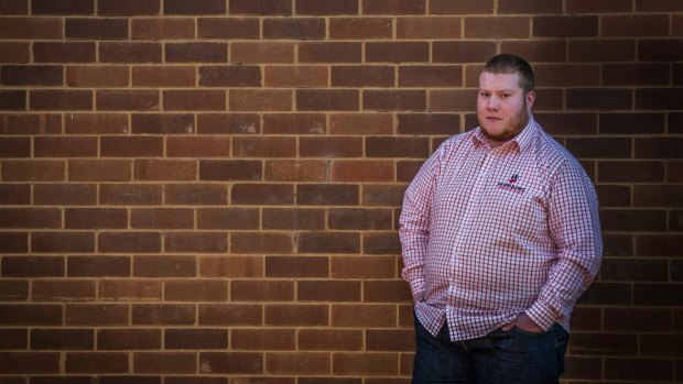 Angus Crowe, 19, is one of 10 sufferers of Prader-Willi syndrome in the Canberra region.