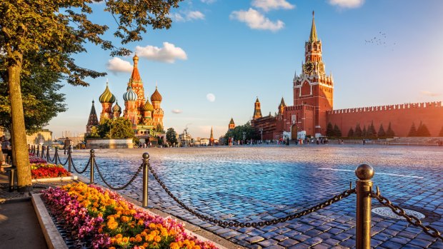 Starting point: The Red Square in Moscow.
