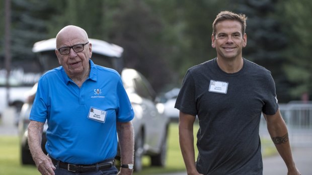 Rupert Murdoch, pictured here with son Lachlan, has seen daughter Elisabeth marry artist Keith Tyson in England.