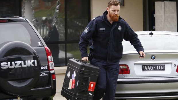 Police conduct terror raids in Hallam, Melbourne, on April 18.