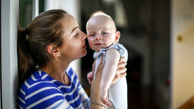 New mum Trudie Bernet, with her baby Finn, will have to pay up to $62 more for pathology and diagnostic tests.