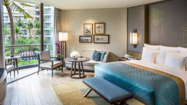 Modern luxury: a room at InterContinental Phu Quoc Long Beach Resort.